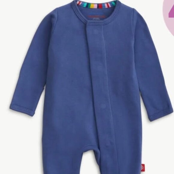 Magnetic Me Chambray Organic Cotton Footie - Picture 1 of 3